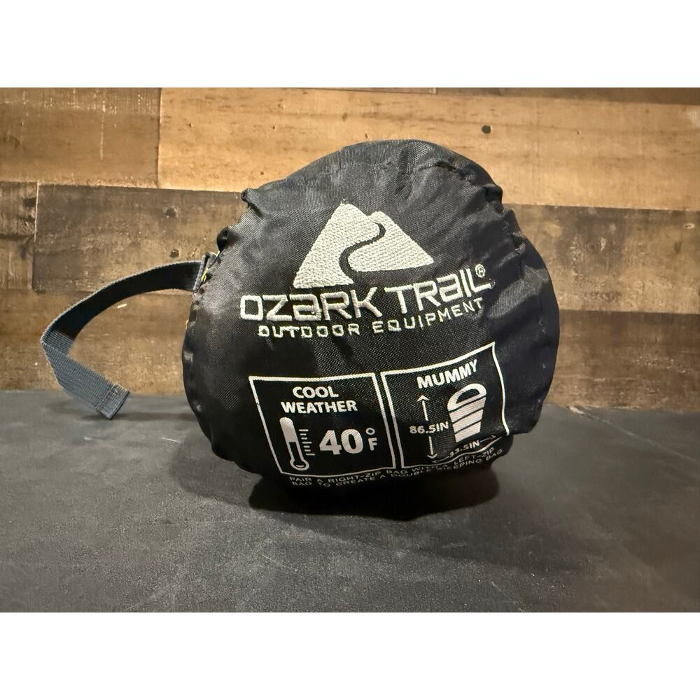 Ozark Trail 50°F Warm Weather Sleeping Bag – Green – 86.5” x 33”